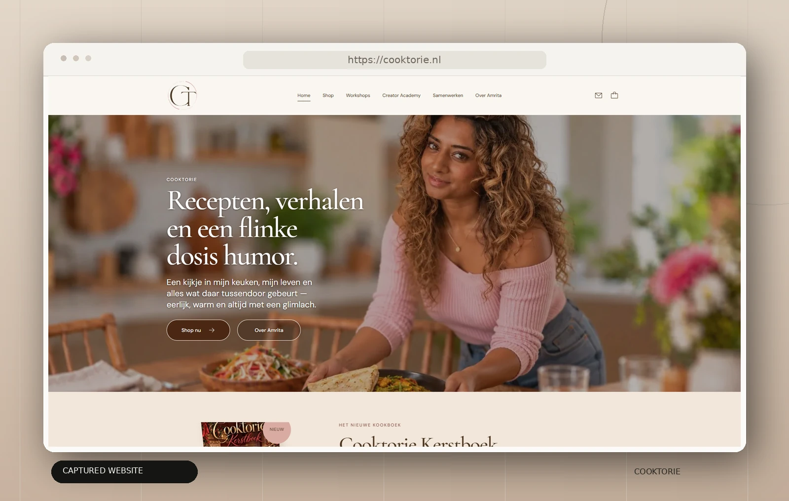 Websitepresentatie van Cooktorie